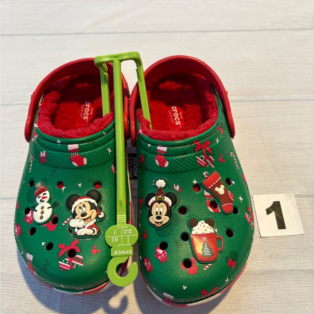 CROCS Holiday Mickey Mouse Green Clogs